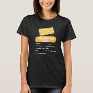 Spaghetti-Rezept Italienisches Essen Kochen Chef K T-Shirt