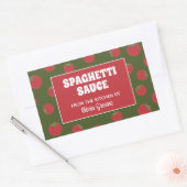 Spaghetti-Sauce, Marinara oder Tomatenjar Rechteckiger Aufkleber (Umschlag)