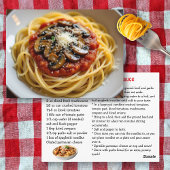 Spaghetti-Sauce-Rezept Postkarte