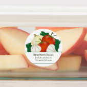 Spaghetti-Sauce-Zutaten, die das Lebensmitteletike Etiketten (Befestigt)