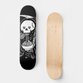 Spaghetti Sensenmann minimalistisches Skateboardde Skateboard (Vorderseite)