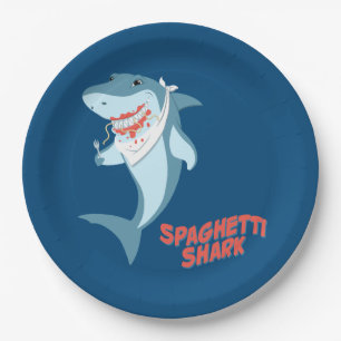 Spaghetti Shark Pappteller