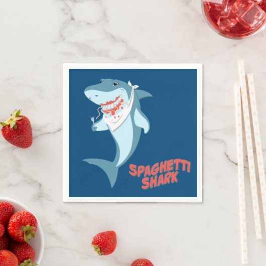 Spaghetti Shark Serviette (Beispiel)