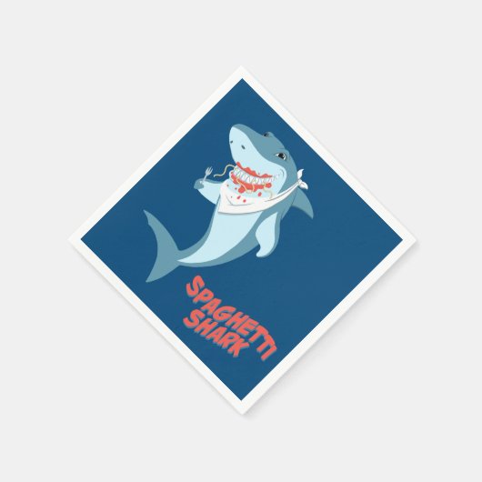 Spaghetti Shark Serviette (Ecke)