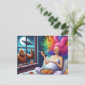 Spaghetti So Yummy I Have No Clue What is Outside  Postkarte (Stehend Vorderseite)