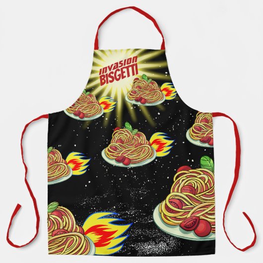 Spaghetti-Spaceship Backküche Schürze (Vorderseite)