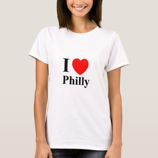 SPAGHETTI-SPITZE FRAUEN-' S I LIEBE-PHILLY T-Shirt (Vorderseite)
