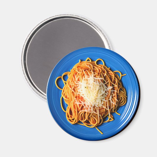 Spaghetti-Tafel mit Parmesan-Käse Magnet (Vorderseite/Rückseite)
