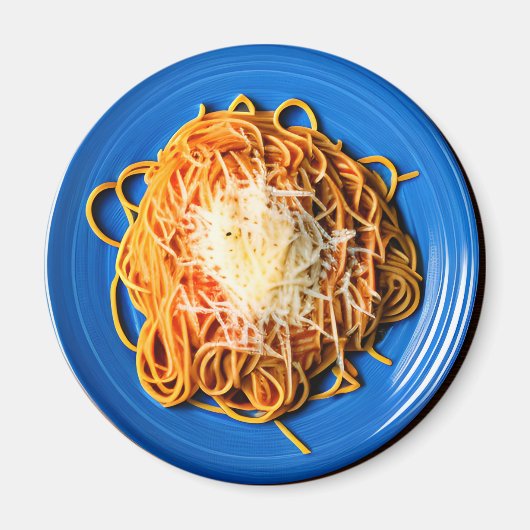 Spaghetti-Tafel mit Parmesan-Käse Magnet (Vorne)
