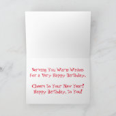 "Spaghetti Time" Geburtskarte Karte (Innenseite)