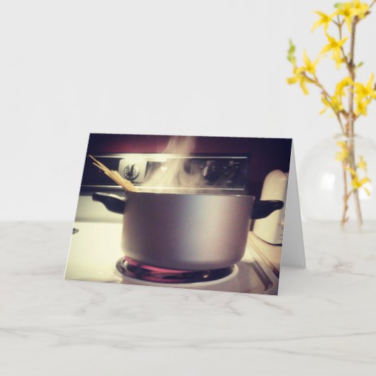 "Spaghetti Time" Geburtskarte Karte (Gelbe Blume)