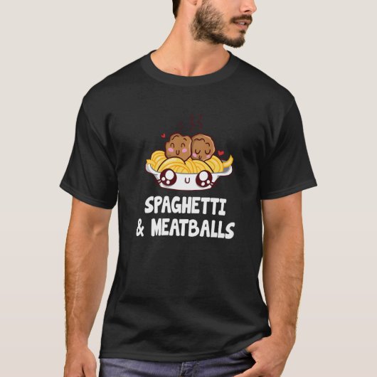 Spaghetti und Fleischbällchen Fleischbällchen, gek T-Shirt (Vorderseite)