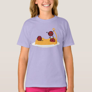 Spaghetti und Fleischbällchen Nudeln italienische T-Shirt