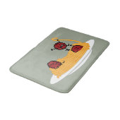 Spaghetti- und Fleischklöschenteigwarennudeln Badematte (Schrägansicht)