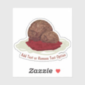 Spaghetti und Meatballs Aufkleber (Blatt)