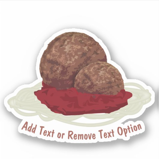 Spaghetti und Meatballs Aufkleber (Vorderseite)