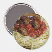 Spaghetti und Meatballs Food Kühlschrank Magnet (Vorderseite/Rückseite)