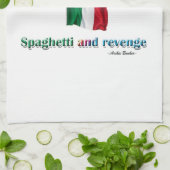 Spaghetti und Rache Geschirrtuch (Gefaltet)