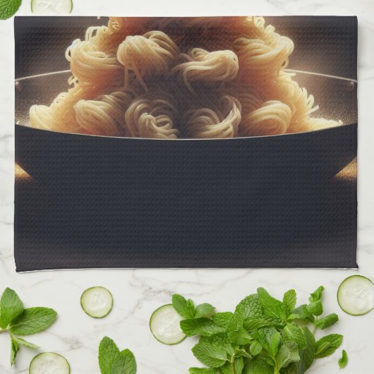 Spaghetti Wonderland Geschirrtuch (Gefaltet)