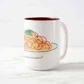 Spaghetti Zweifarbige Tasse (VorderseiteRechts)