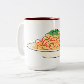 Spaghetti Zweifarbige Tasse (Vorderseite Links)