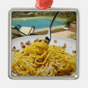Spaghettis Carbonara Ornament Aus Metall