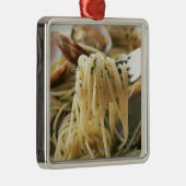 Spaghettis Vongole Bianco Silbernes Ornament (Rechts)