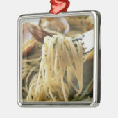 Spaghettis Vongole Bianco Silbernes Ornament (Links)