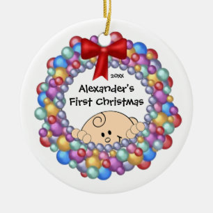 Spähen der ersten Verzierung des Baby-Babys Keramikornament