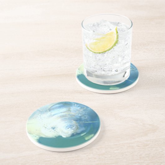 Spähen des Manatis-Untersetzer Getränkeuntersetzer (Seite)