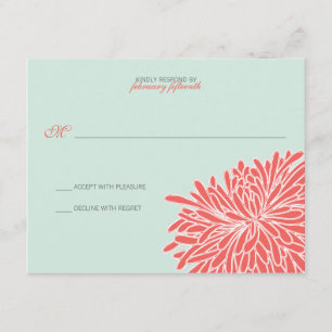 Spähen von Chrysantheme-Hochzeits-Antwort RSVP Karte