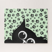 Spähende Katzen-Design-Puzzle Puzzle (Horizontal)