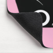 Spähende schwarze Katze Mousepad (Ecke)