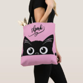 Spähende schwarze Katze Tasche (Von Nahem)
