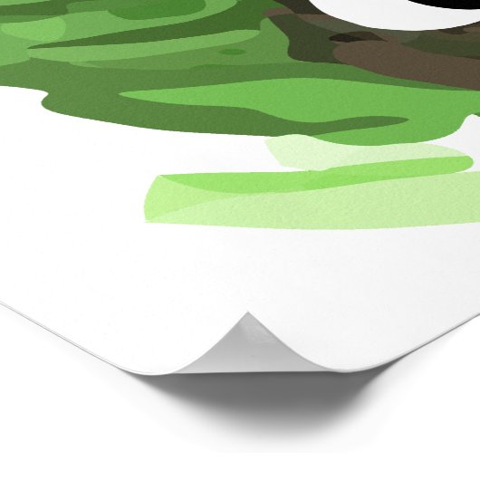 Spähender Affe Poster (Ecke)