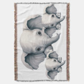 Spähender Elefant Decke (Vorderseite Vertikal)