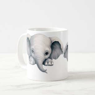 Spähender Elefant Kaffeetasse