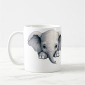 Spähender Elefant Kaffeetasse (Links)