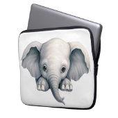 Spähender Elefant Laptopschutzhülle (Vorderseite Links)