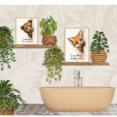 Spähender Fuchs Wandkunst Waldtier Kunst Druck Poster
