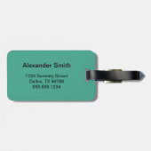 Spähender Ninja auf Grün Gepäckanhänger (Rückseite horizontal)