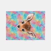 Spähendes Babyhirsch-Wasserflasche Fleecedecke (Vorderseite (Horizontal))