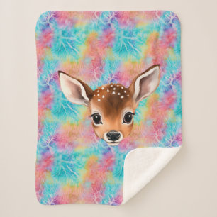 Spähendes Babyhirsch-Wasserflasche Sherpadecke