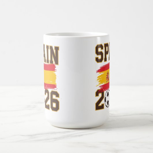 Spain 2026 Soccer Design Kaffeetasse (Mittel)