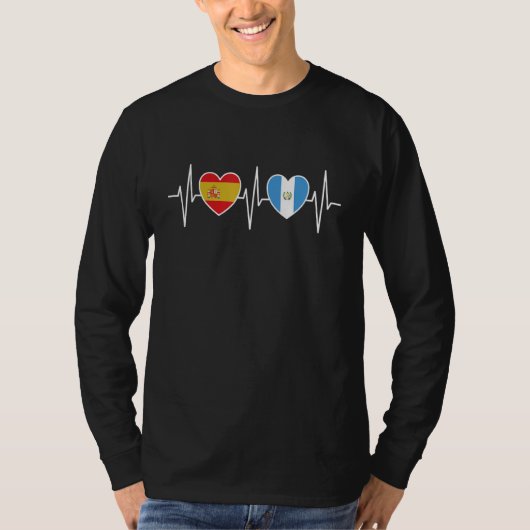 Spain And Guatemala Guatemalan Flag Flags T-Shirt (Vorderseite)