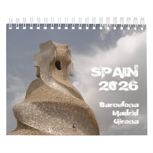 Spain Barcelona Madrid Girona 2026 calendar Kalender (Titelbild)