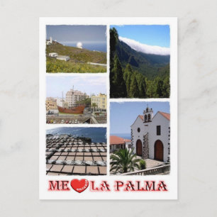 Spain - Canary Islands - La Palma - I Love - Postkarte