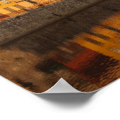 Spain. Catalonia. Gerona. Houses on the Onyar Poster (Ecke)