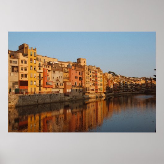 Spain. Catalonia. Gerona. Houses on the Onyar Poster (Vorne)