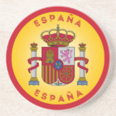 Spain Coat of Arms Circle Shape  Getränkeuntersetzer (Vorne)